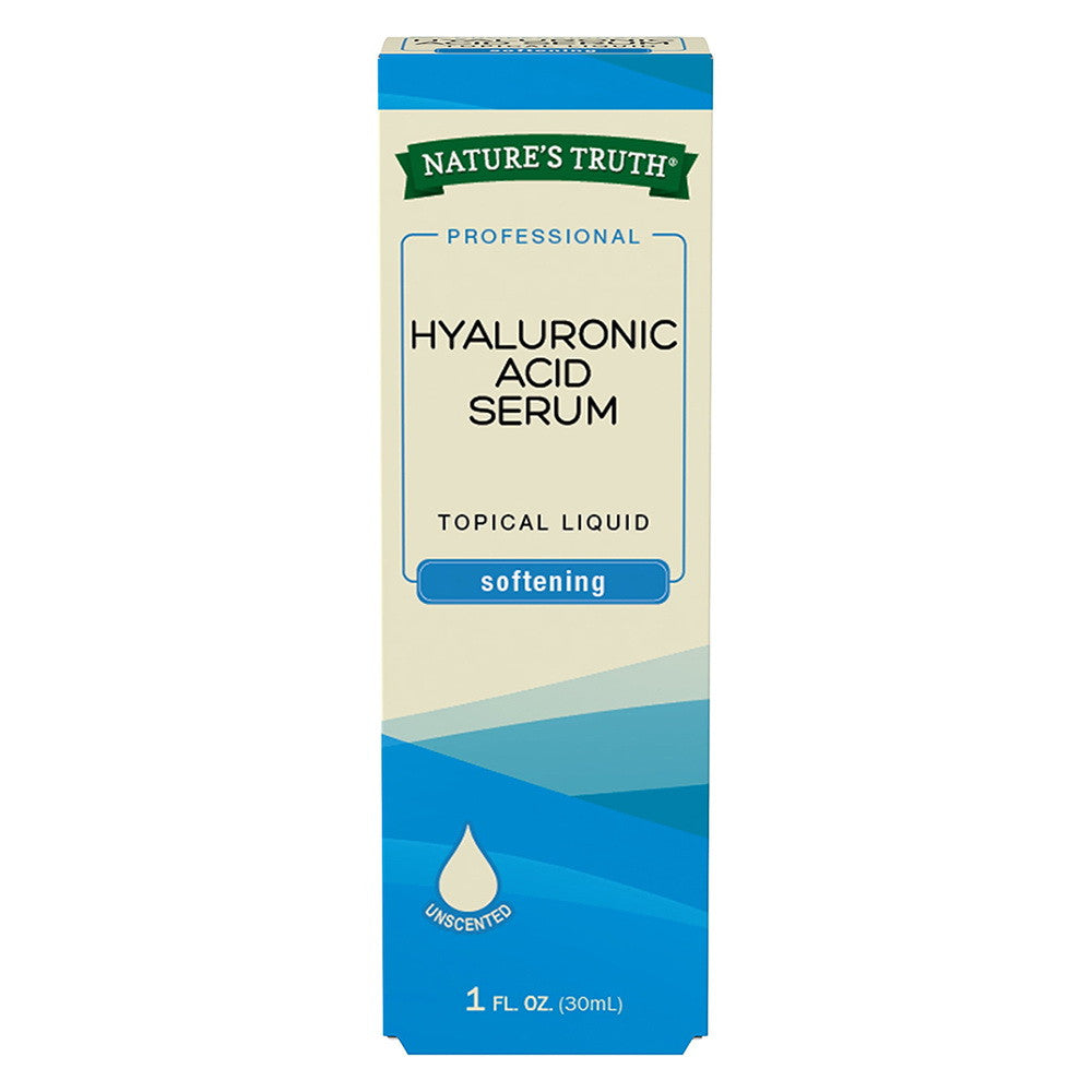 Natures Truth Professional Hyaluronic Acid Serum Softening Unsented, 1 oz